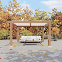 Outdoor Pergola Built for Year-Round Use, Adjustable Louvers, Aluminum Frame, Integrated Drainage System